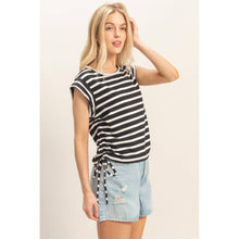 Load image into Gallery viewer, Kara- Striped Sleeveless Tie-Side Top