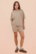 Load image into Gallery viewer, Sylvia -Mineral Washed Knit Casual Top & Shorts