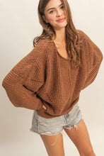 Load image into Gallery viewer, Aurora- Ribbed Drop Sleeve Sweater