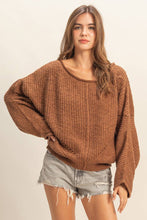 Load image into Gallery viewer, Aurora- Ribbed Drop Sleeve Sweater