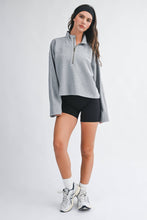 Load image into Gallery viewer, Carson- Ribbed Half Zip Cropped Pullover