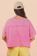 Load image into Gallery viewer, Jules- Mineral Washed Oversized Crop Comfy Knit Top