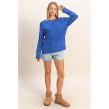 Load image into Gallery viewer, Melissa- Raglan Long Sleeve Side Slit Sweater