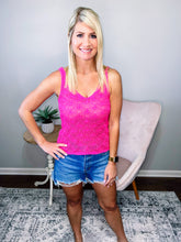 Load image into Gallery viewer, Melody- Eyelet Knit Tank Top