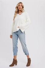 Load image into Gallery viewer, Callie- Strappy Front Fuzzy Pullover
