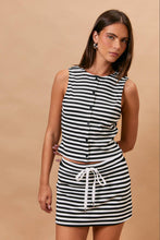 Load image into Gallery viewer, Lettie- Sleeveless High Neck Strip Knit Top
