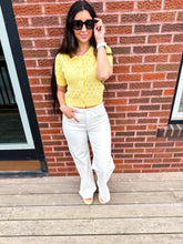Load image into Gallery viewer, Celeste- Cute Pointelle Puff Sleeve Top
