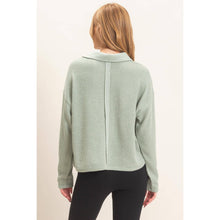Load image into Gallery viewer, Zoey- Ribbed Collared Pullover Top
