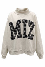 Load image into Gallery viewer, MIZ |  Polka-Dot Applique Mock-Neck Sweatshirt
