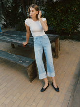 Load image into Gallery viewer, Easton- HIGH RISE CUFFED STRIPED JEANS
