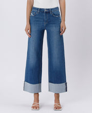 Load image into Gallery viewer, Aiden- HIGH RISE CUFFED ANKLE WIDE LEG JEANS
