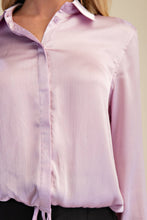 Load image into Gallery viewer, Cheyenne0- Long-Sleeve Collared Shirt with Adjustable Drawstring Hem
