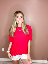 Load image into Gallery viewer, Josie- Oversized Ribbed Short Sleeve Tee
