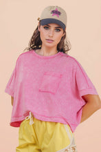 Load image into Gallery viewer, Jules- Mineral Washed Oversized Crop Comfy Knit Top
