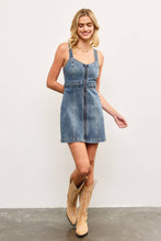 Load image into Gallery viewer, Scottie- Braided Waist Detail Zip Up Front Dress

