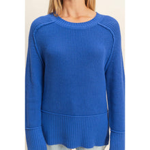 Load image into Gallery viewer, Melissa- Raglan Long Sleeve Side Slit Sweater
