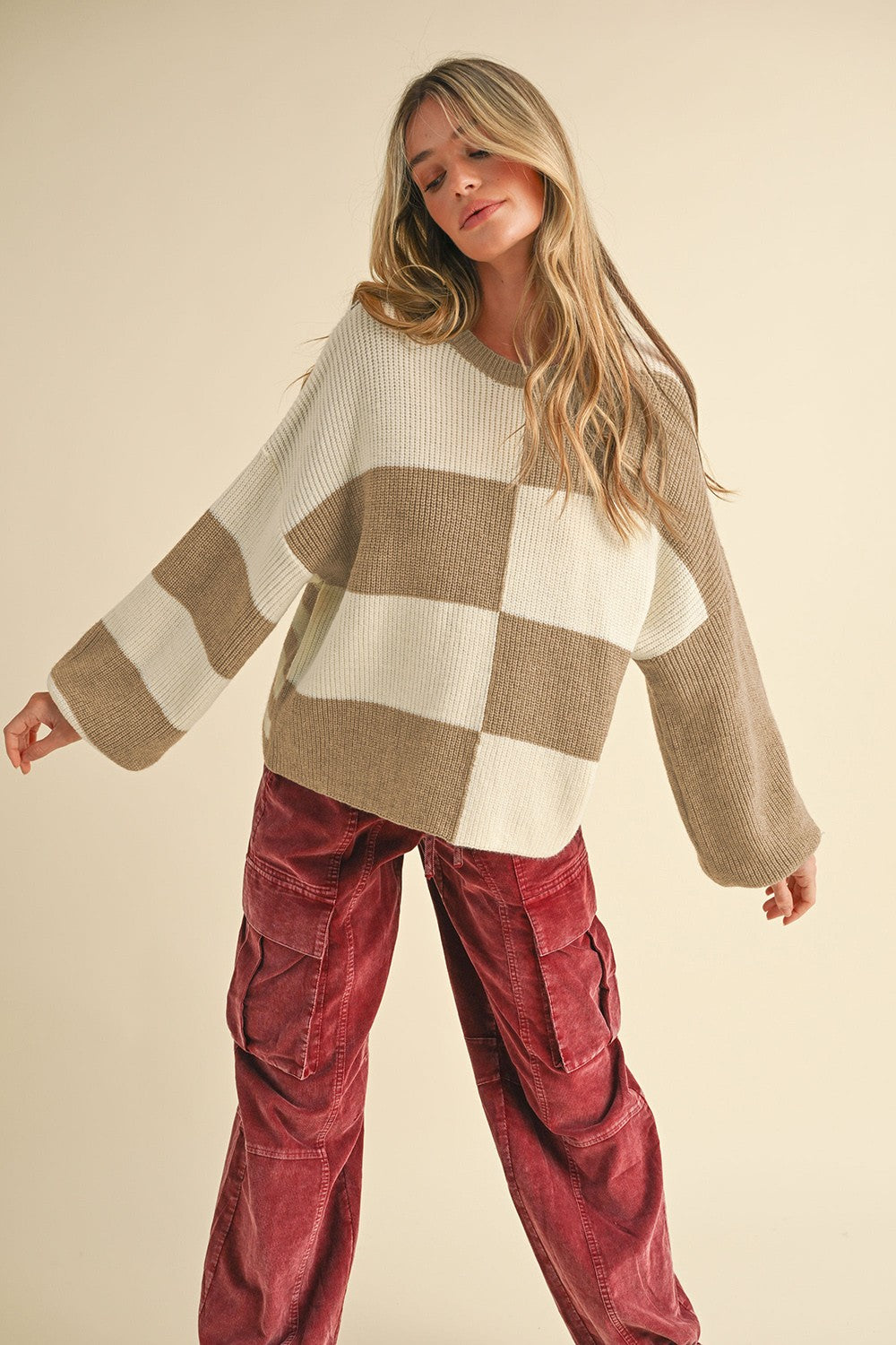Autumn- Mixed Color Block Sweater