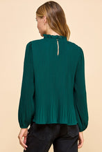 Load image into Gallery viewer, Briar-Pleated Mock Neck Top
