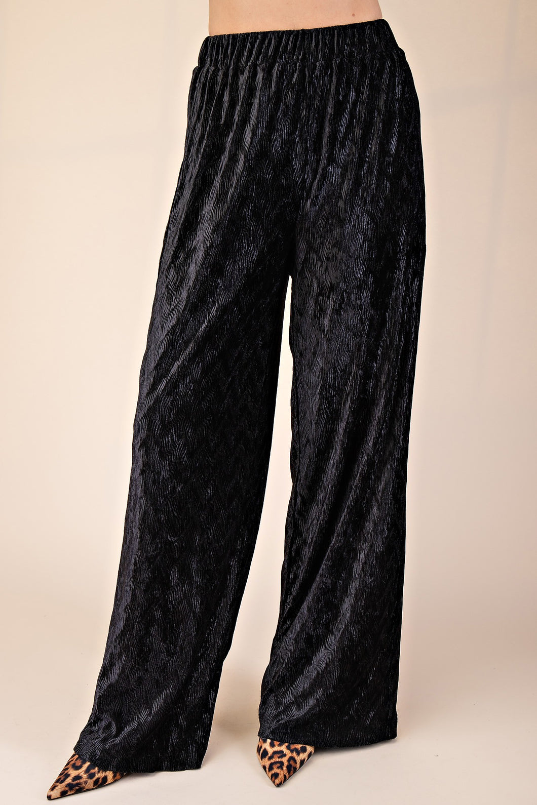 Ava- Velvet Pleated Pants