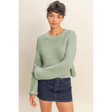 Load image into Gallery viewer, Clara- Textured Knit Crew Neck Drop Shoulder Sweater
