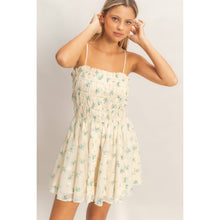 Load image into Gallery viewer, Brielle- Shirred Floral Button-Front Mini
