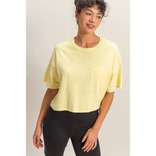 Load image into Gallery viewer, Dani- Boxy Crew Neck Top With Pocket

