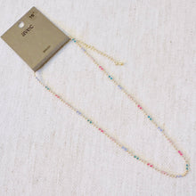 Load image into Gallery viewer, Color Pop Ball Chain Necklace – Dainty Beaded Chain with a Playful Rainbow Touch

