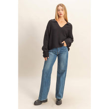 Load image into Gallery viewer, Reese- Textured Collared Pullover
