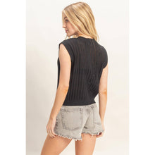 Load image into Gallery viewer, Reagan- Sleeveless Ribbed Button Top
