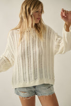 Load image into Gallery viewer, Tegan- Semi-Sheer Ladder-Knit Loose-Fit Sweater
