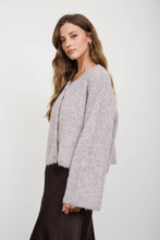 Load image into Gallery viewer, Lottie- Fuzzy Knit Button Down Boxy Cardigan Sweater
