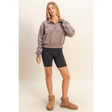 Load image into Gallery viewer, Nova- Collar Snap Buttoned Sweatshirt
