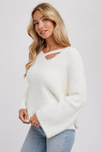 Load image into Gallery viewer, Callie- Strappy Front Fuzzy Pullover
