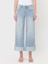 Load image into Gallery viewer, Easton- HIGH RISE CUFFED STRIPED JEANS
