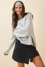 Load image into Gallery viewer, Evelyn- Relaxed Drop Shoulder Fuzzy Knit Pullover
