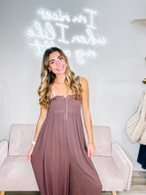 Load image into Gallery viewer, Shirley- GAUZE SMOCKED BUTTON FRONT JUMPSUIT
