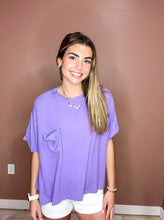 Load image into Gallery viewer, Adley- Oversized Ribbed Short Sleeve Tee
