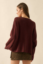 Load image into Gallery viewer, Heidi- Solid Rib-Knit Oversized Boatneck Sweater
