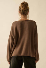 Load image into Gallery viewer, Heidi- Solid Rib-Knit Oversized Boatneck Sweater
