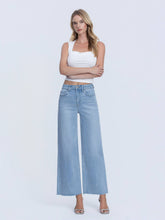 Load image into Gallery viewer, Simon- High Rise Light Wash Ankle Wide Jeans

