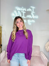 Load image into Gallery viewer, Hailey- Classic Cotton Oversized Long Sleeve Top
