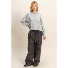 Load image into Gallery viewer, Catalina-Layered Hem Sweatshirt With Raw Edges
