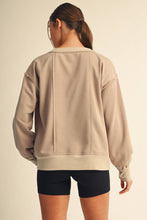 Load image into Gallery viewer, Sylvia-  Exposed Seam V-Neck Pocket Pullover
