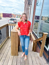 Load image into Gallery viewer, Mila- Floral Print Ruffle Sleeve Top
