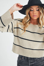 Load image into Gallery viewer, Cami- Cropped Striped Sweater

