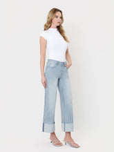 Load image into Gallery viewer, Easton- HIGH RISE CUFFED STRIPED JEANS
