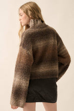 Load image into Gallery viewer, Soraya- Striped Ombre Turtleneck Wide-Sleeve Sweater
