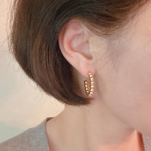Load image into Gallery viewer, Golden Dot Everyday Hoop Earrings

