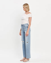 Load image into Gallery viewer, Kolter- High Rise Clean Cut Raw Hem Wide Leg Jeans

