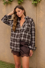 Load image into Gallery viewer, Evelyn- Plaid Button Down Long Sleeve Top
